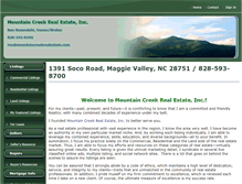 Tablet Screenshot of mountaincreekrealestate.com